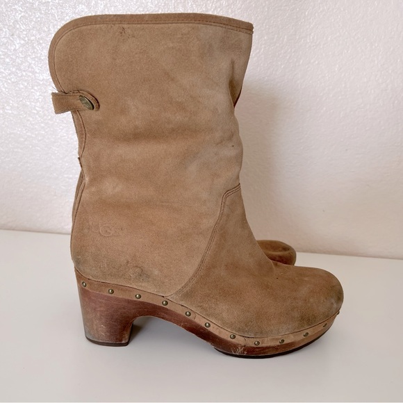 Ugg Australia Womens Lynnea 3204 Tan Suede Sheepskin Shearling Boots Size 9 - Picture 11 of 11